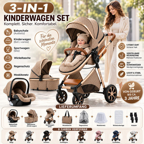 3in1 kinderwagen kombi - 3in1,
