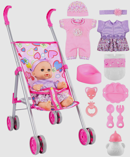 Gagaku puppenwagen set rosa - gagaku,